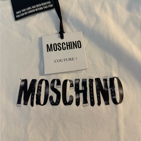Moschino Unisex White T-Shirt NWT - Picture 2 of 6